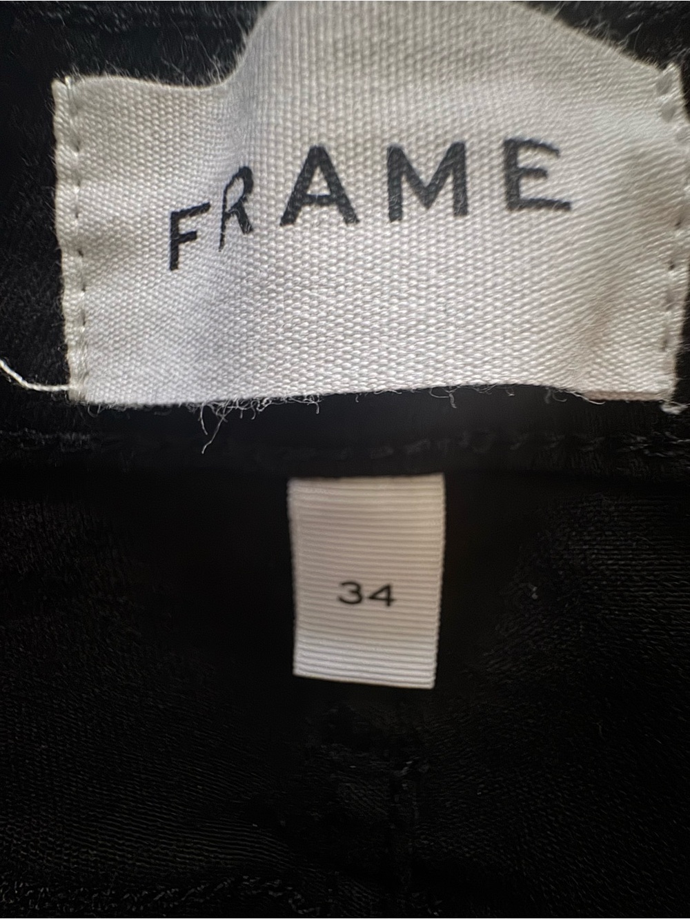 NWOT FRAME Women’s Le High Straight Film Noir Black Jeans - Size 34 High Rise - Picture 2 of 5